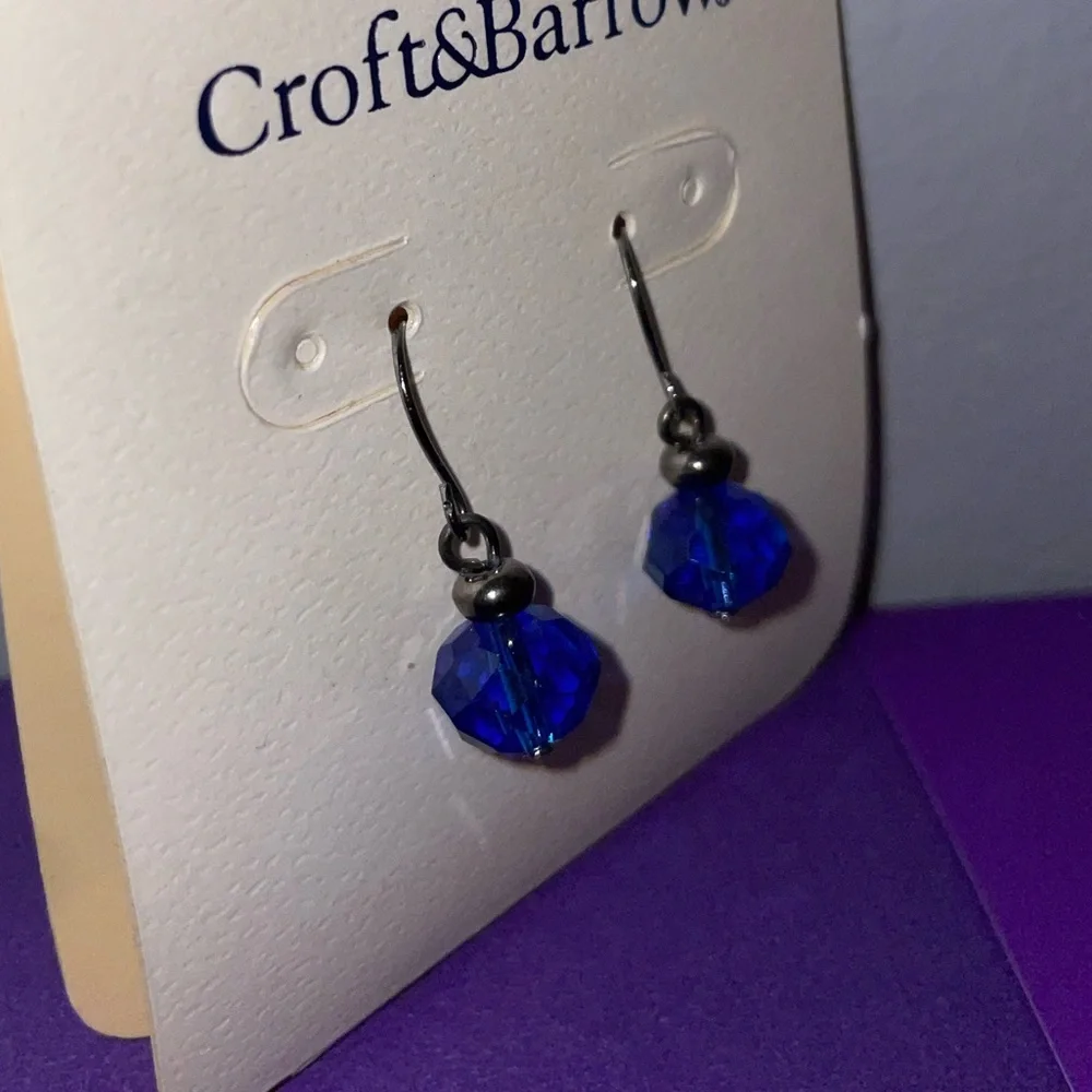 💙NWT Croft & Barrow Blue Earrings